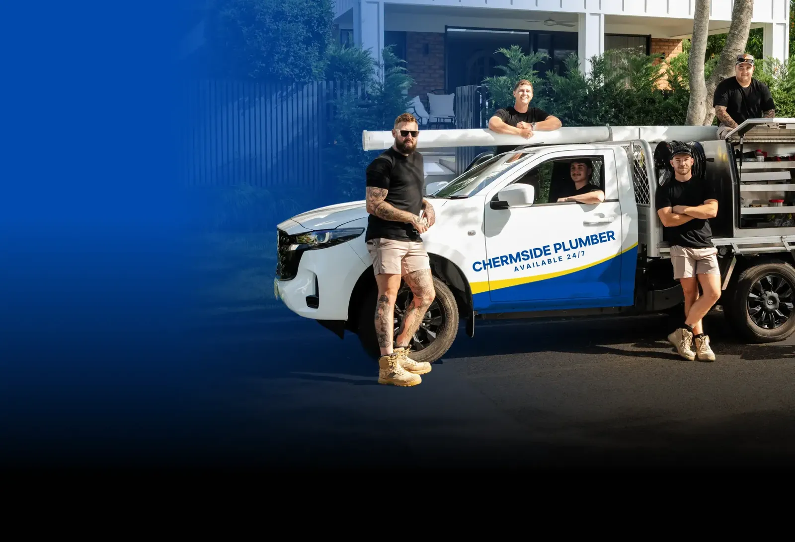 Chermside Plumber team with the ute